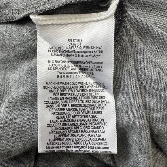 BCBG Maxazria Twist Front Midi Long Sleeve Dress Womens‎ Size XXS Heather Gray - Picture 14 of 16